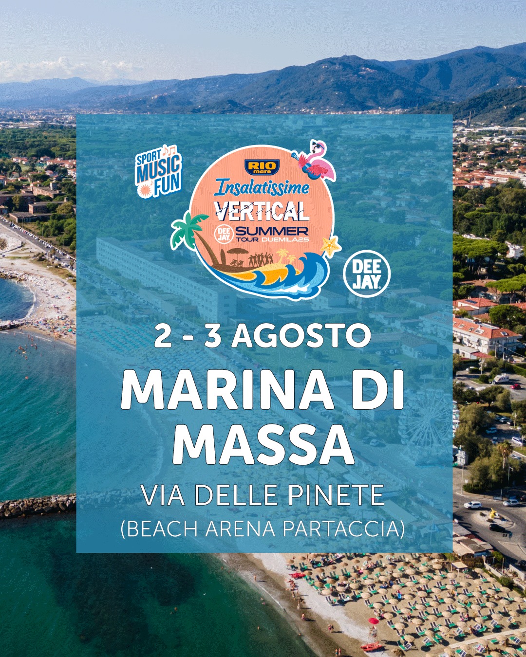 Vertical Summer Tour - Marina di Massa 2-3 agosto 2025 Vertical Summer Tour - Marina di Massa 2-3 agosto 2025