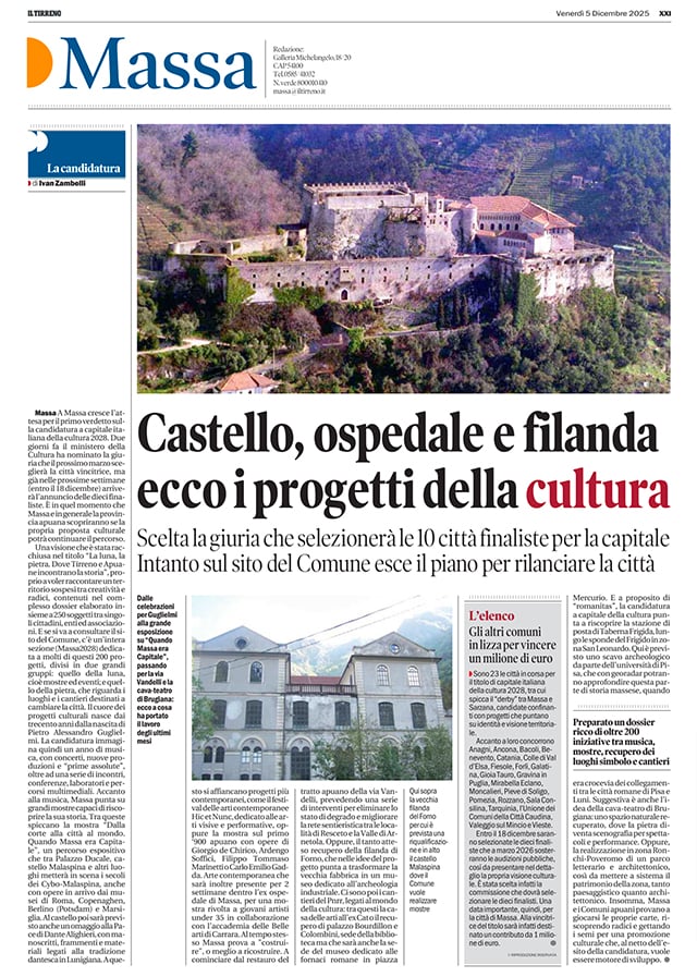 Il Tirreno - 5 dicembre 2025