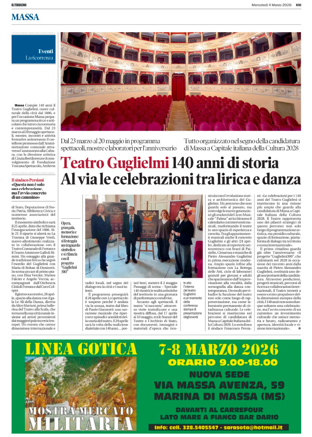 Il Tirreno - 4 marzo 2026
