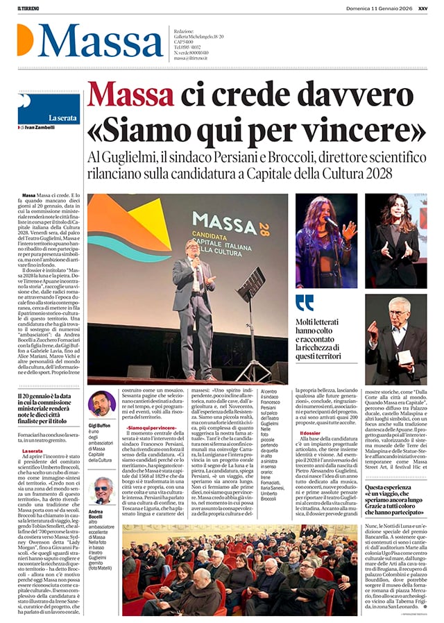 Il Tirreno - 11 gennaio 2026