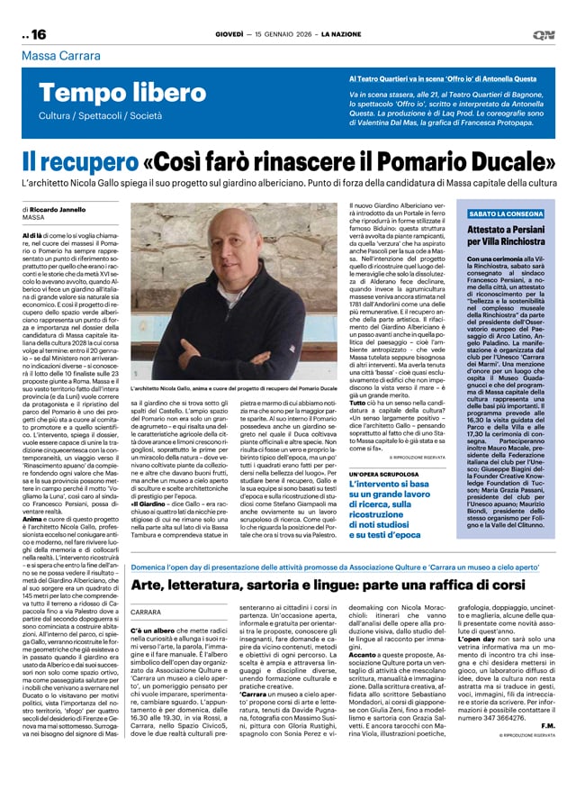 Quotidiano Nazionale - 15 gennaio 2026
