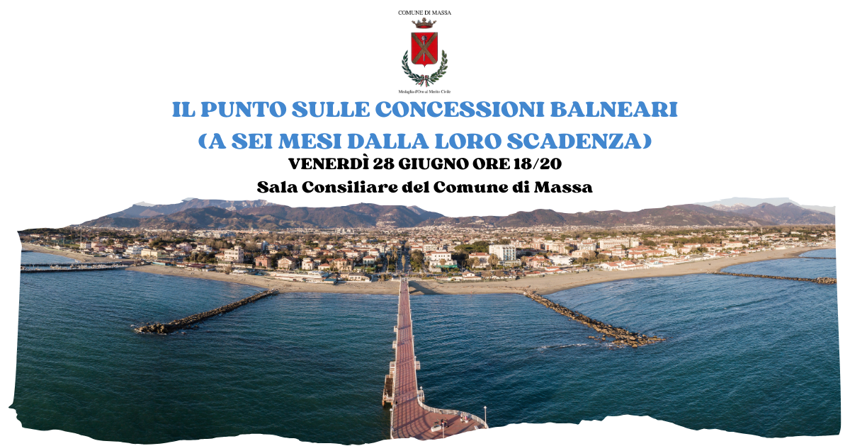 ritaglio locandina convegno concessioni balneari - 28.giugno.2024