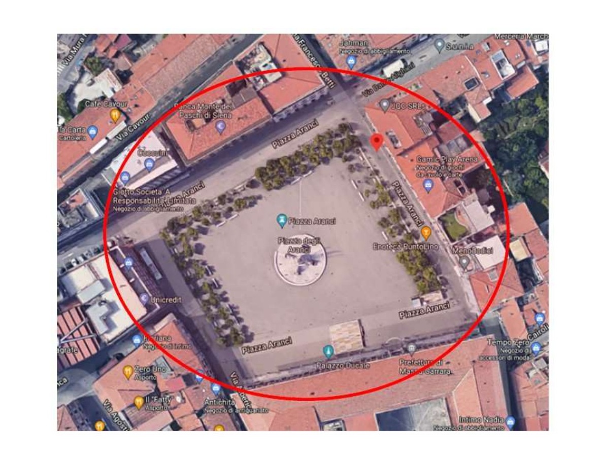 planimetria area di divieto