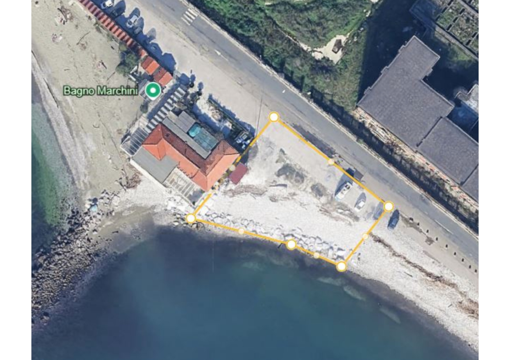 planimetria area Marina Massa adiacente Marino 