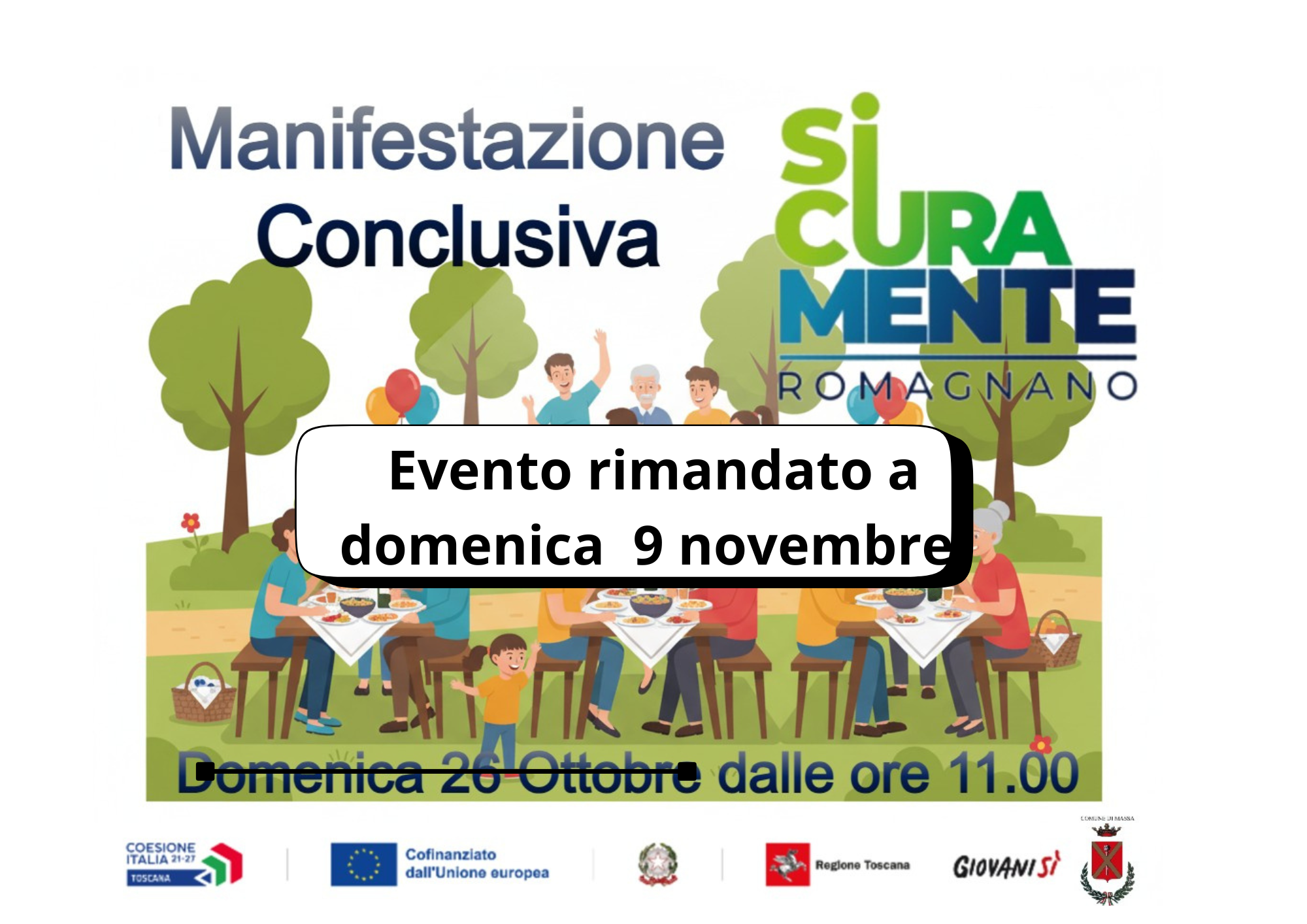 manifestazione conclusiva evento rimandato