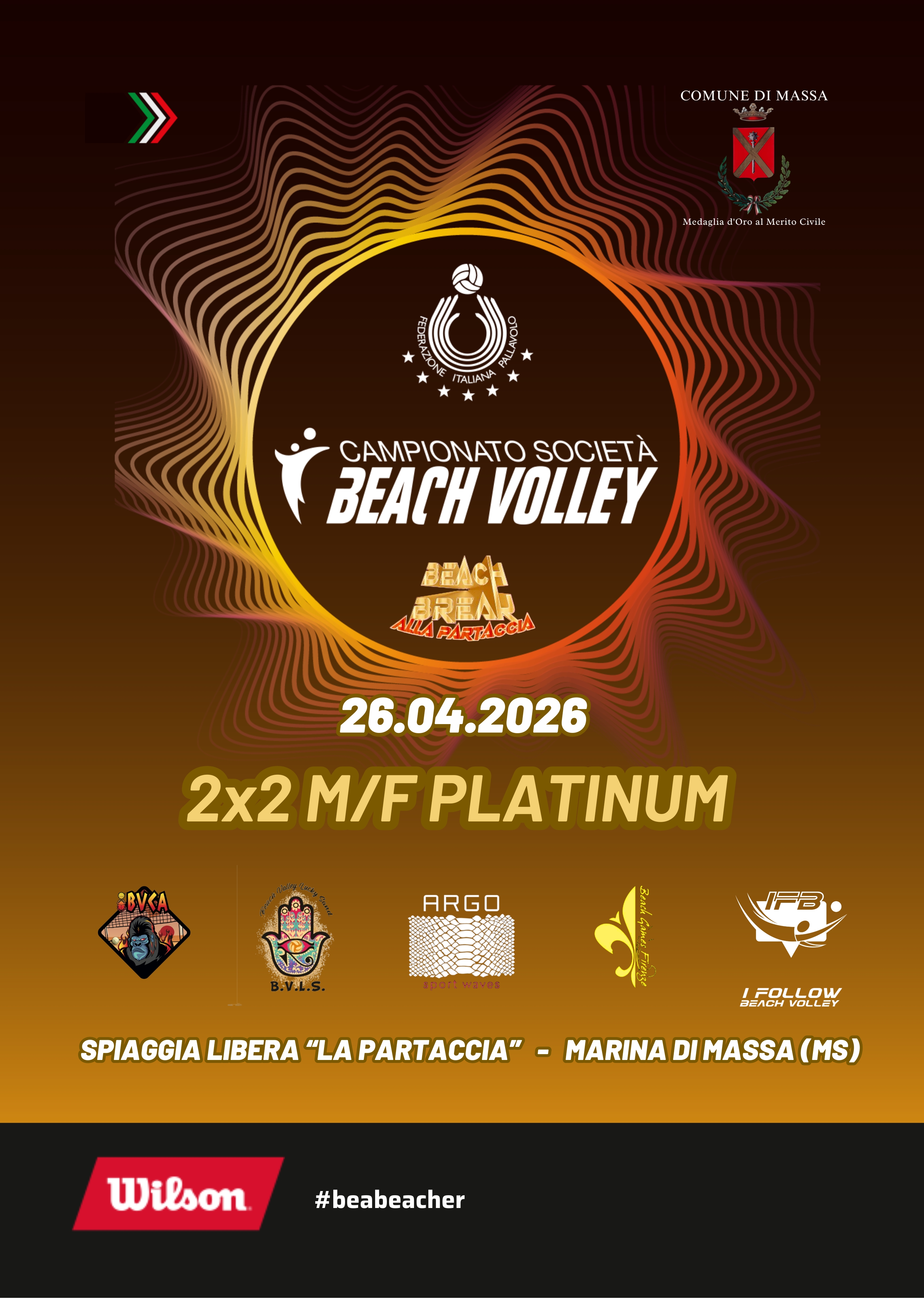 beach volley in Partaccia evento platinum 23-26 aprile 2026 