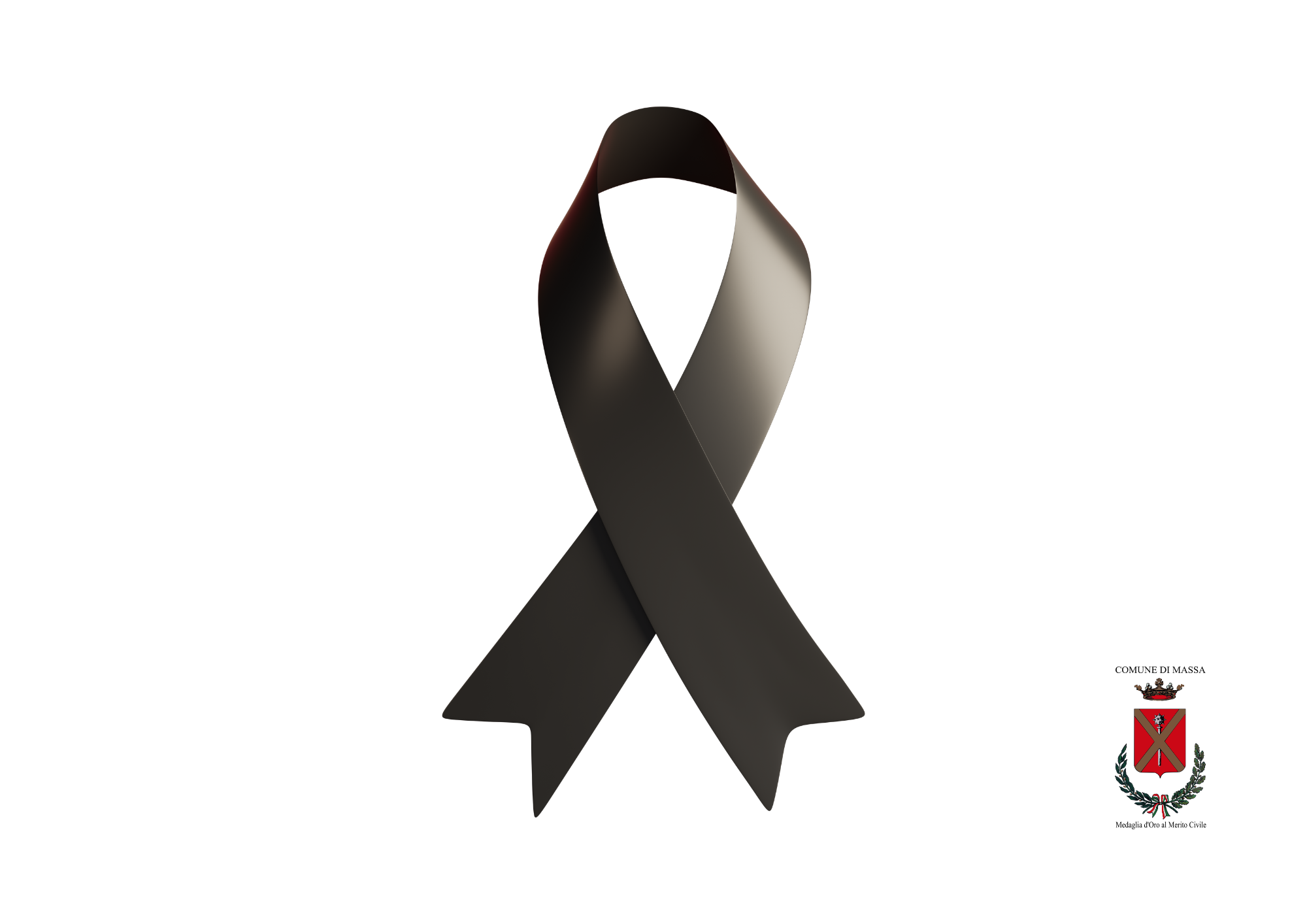 immagine fiocco - lutto con logo Comune di Massa 