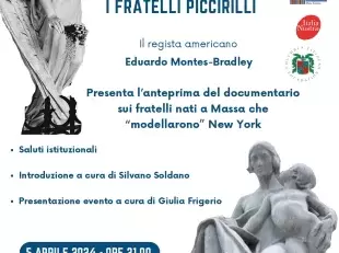 locandina evento docufilm fratelli Piccirilli  - The italian factor - marzo-aprile 2024 